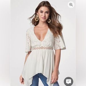 Venus White Eyelet Blouse